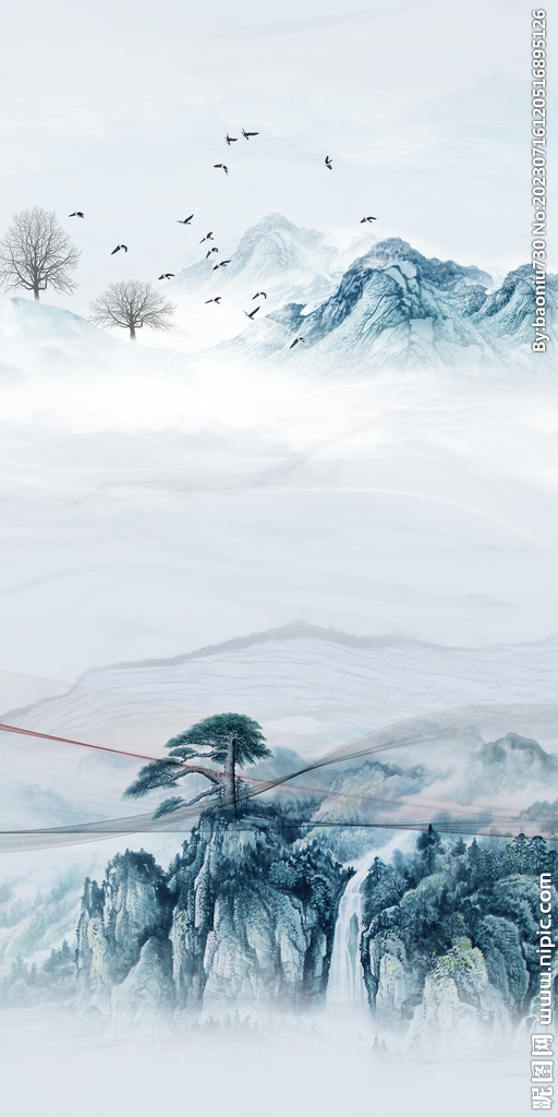 高端 大气新玄关画 tiF分层