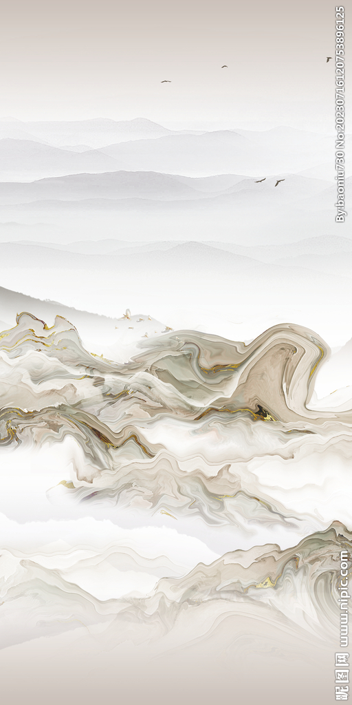 现代 大气新玄关画 tiF分层