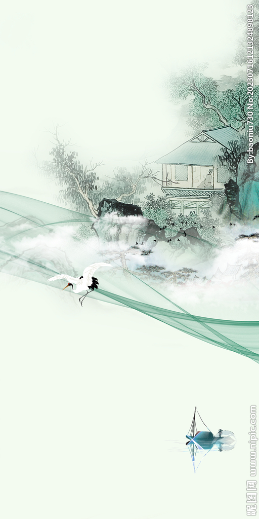 大气 中式新玄关画 tiF分层