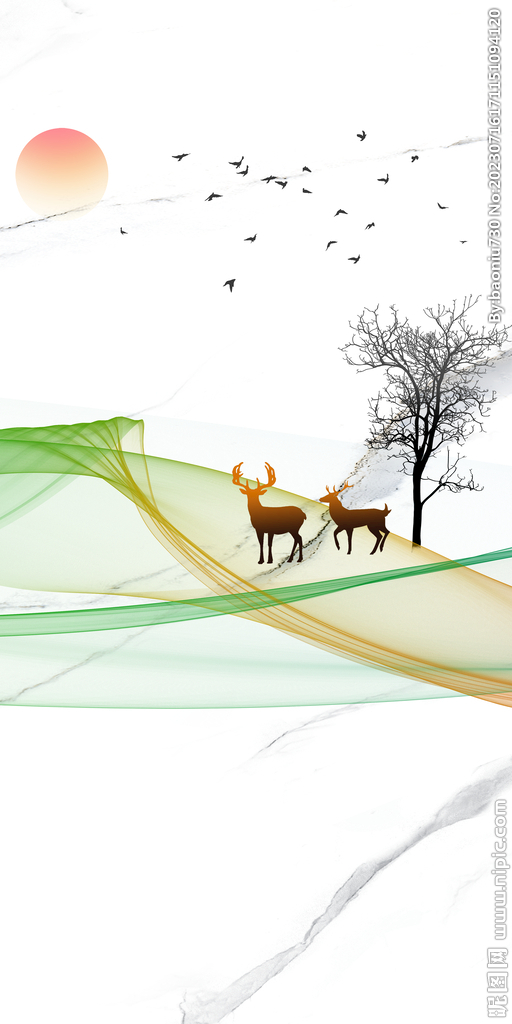 高雅 人气极简玄关 Tif分层