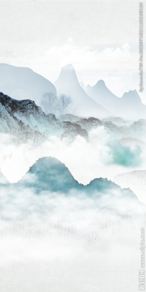 高雅中式高端玄关 Tif分层