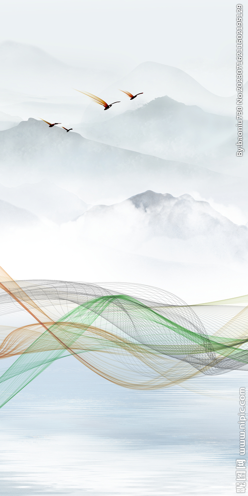 高清 中式高端玄关 Tif分层