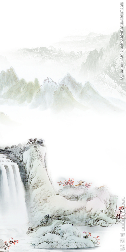 爆款 中式高端玄关 Tif分层