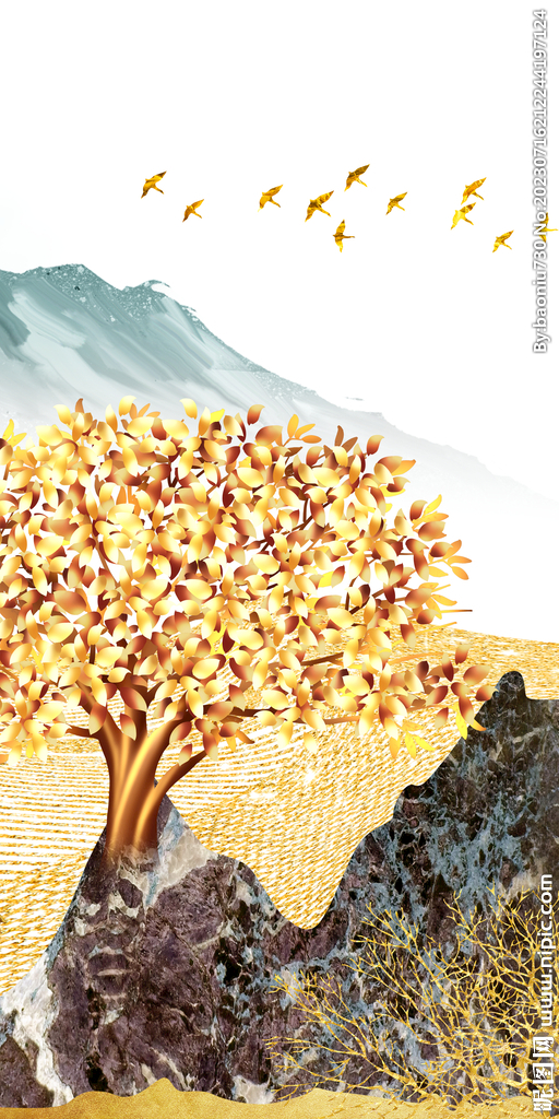 新款 中式高端玄关 Tif分层