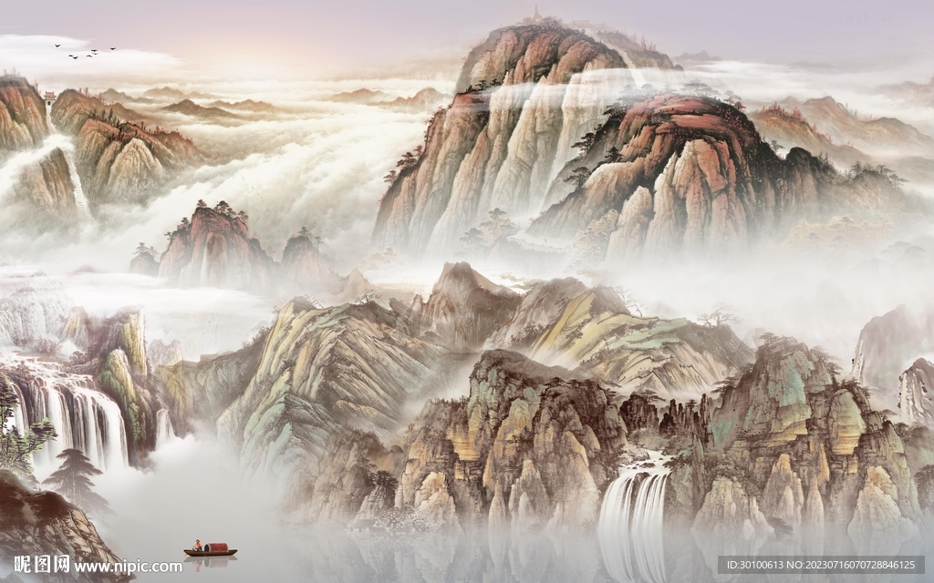 古风 人气最新山水 tif分层