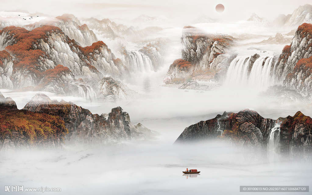 爆款 人气最新山水 tif分层