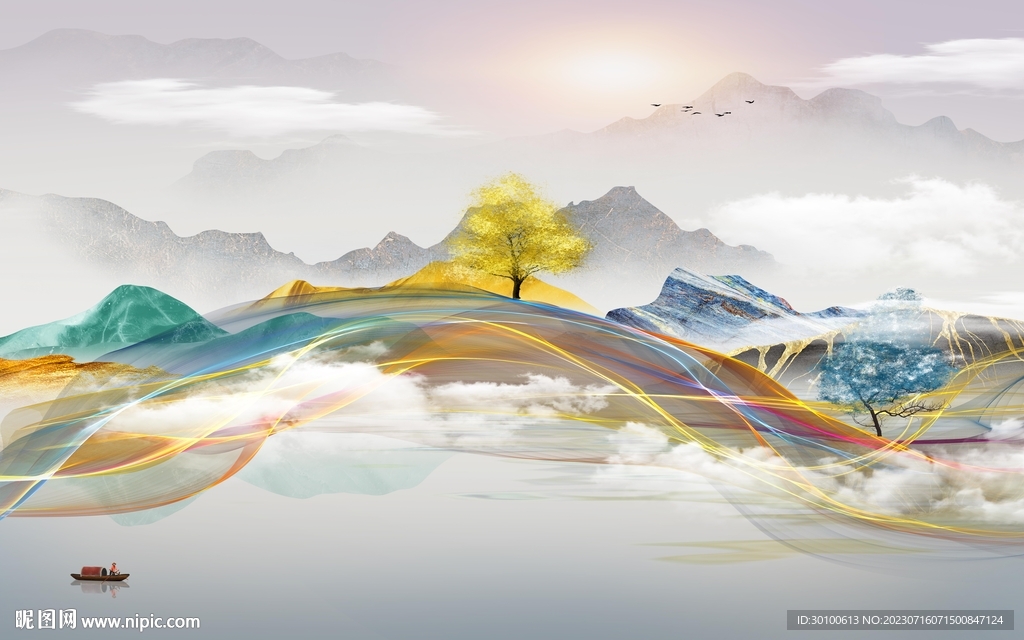 高端 人气最新山水 tif分层