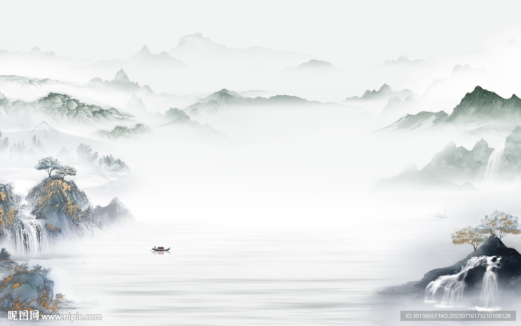 现代 简约背景山水 tiF分层