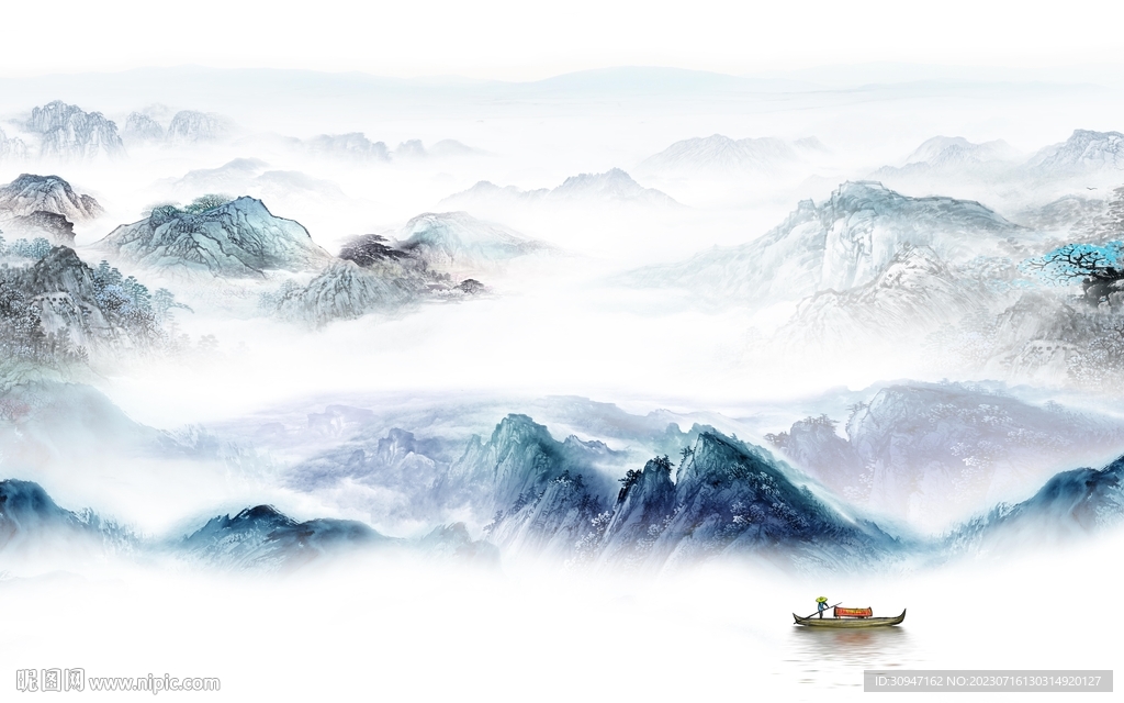 极简 高端高清山水 TIF分层