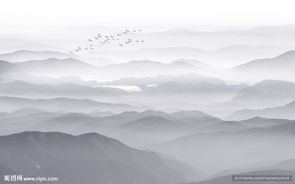 水墨群山