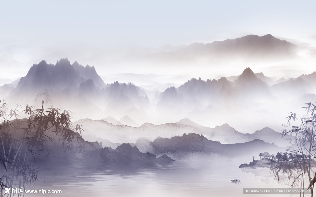 客厅 高端人气山水 TiF分层