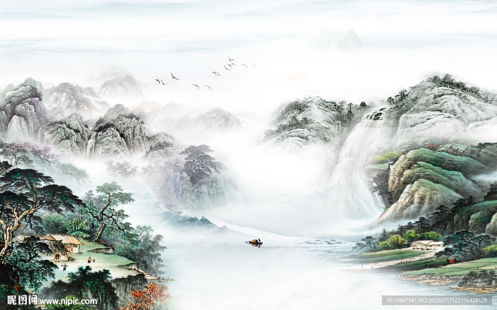 现代 高端人气山水 TiF分层