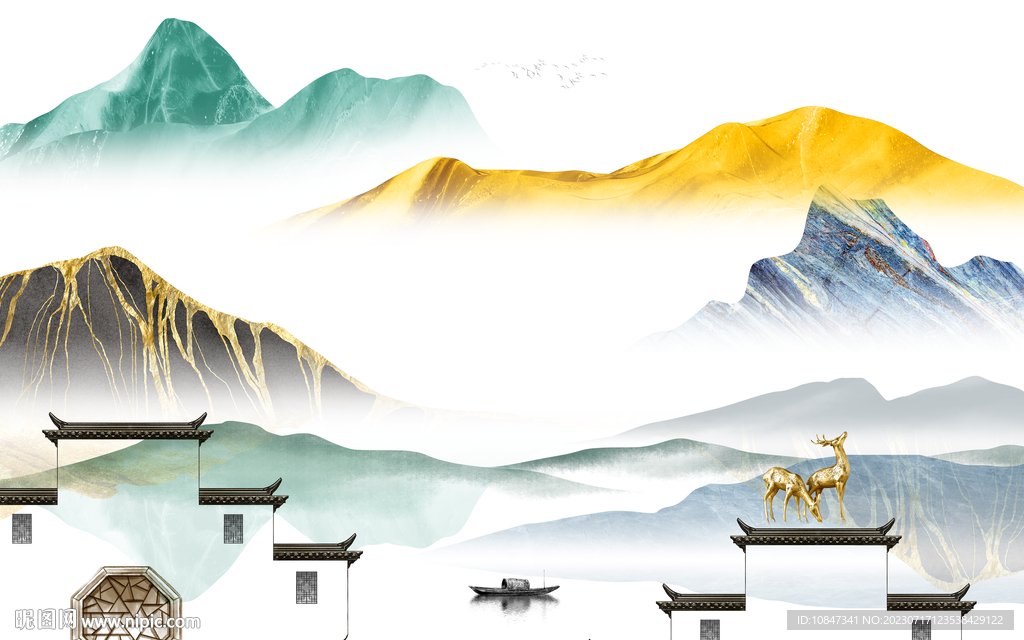 高清 高端人气山水 TiF分层