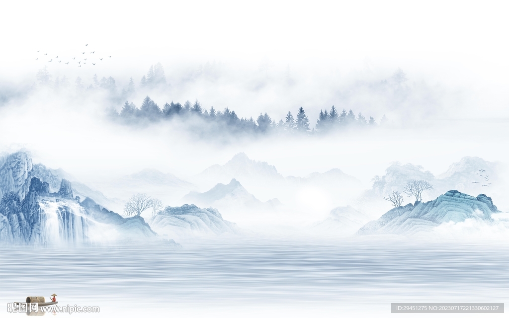 客厅最新高清山水 Tif分层