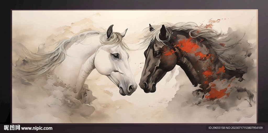 山水画装饰画无框画