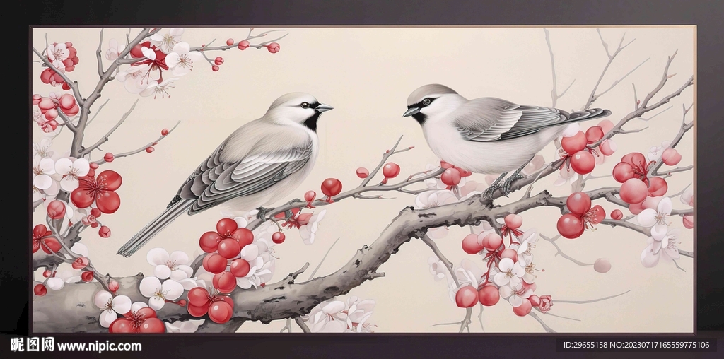 山水画装饰画无框画