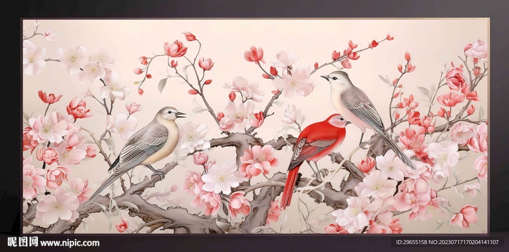 山水画装饰画无框画