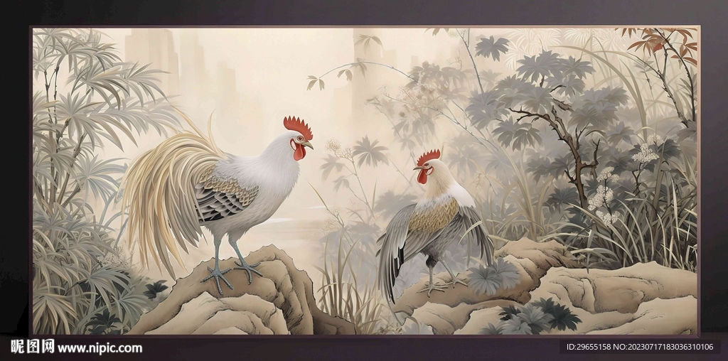 山水画装饰画无框画