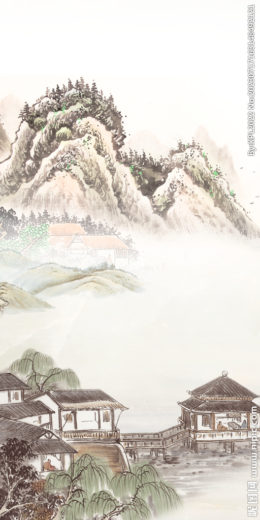 古风 极简高端玄关 Tif分层