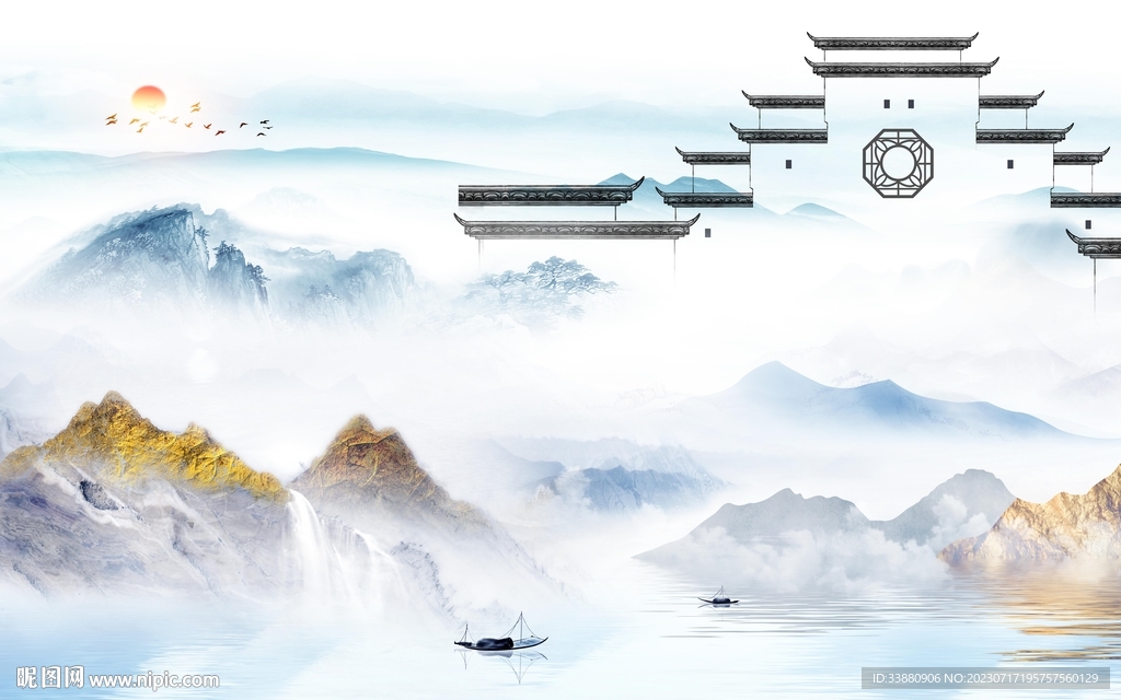 大气 高端新款山水 tiF分层
