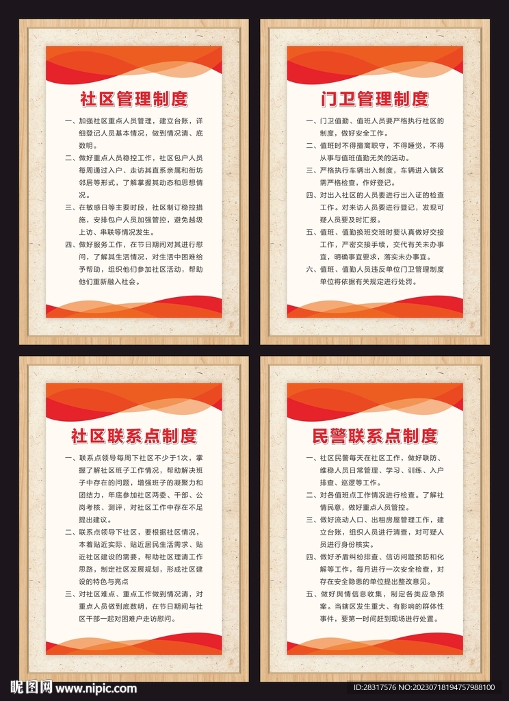 社区制度牌