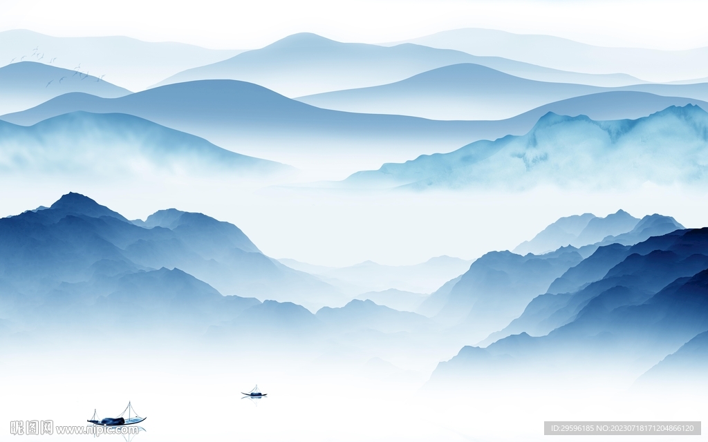 高端 新款客厅山水 TIf分层