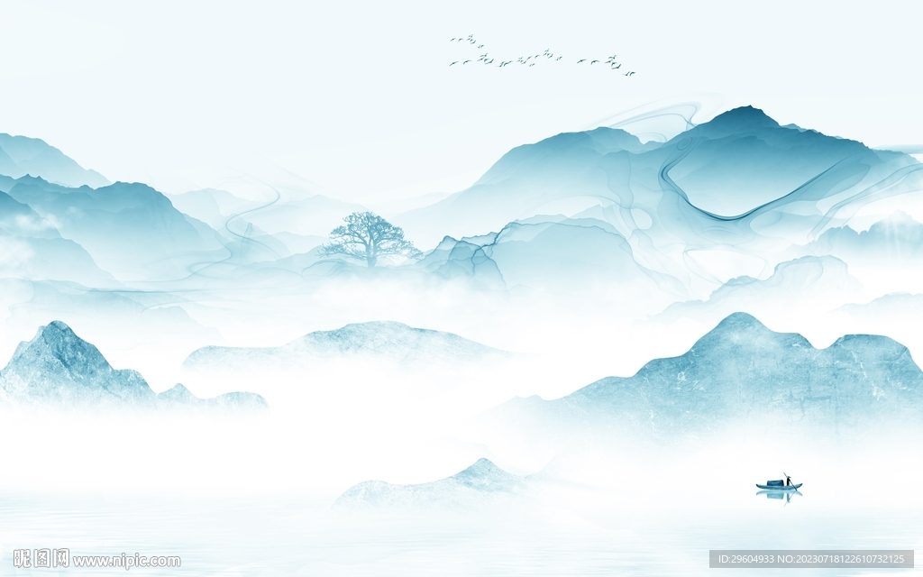 高清 新品爆款山水 TIf分层