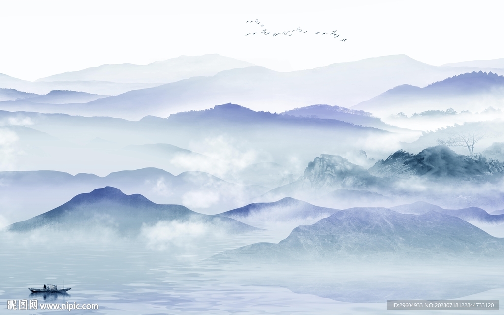 简约 新品爆款山水 TIf分层