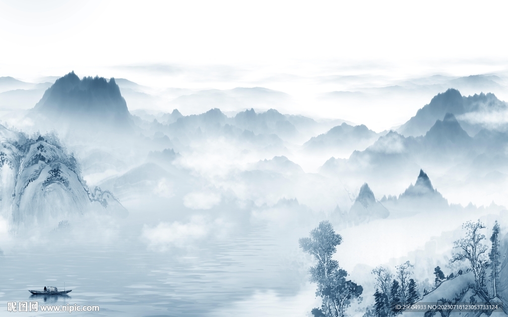 现代 新品爆款山水 TIf分层