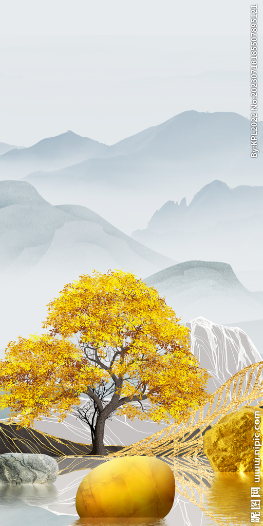 高端 新意境玄关画 TiF分层