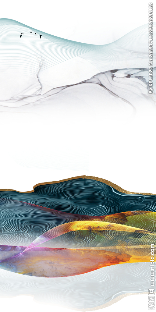 别墅 新简约玄关画 TiF分层