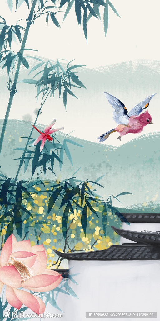 别墅 爆款新玄关画 tiF分层