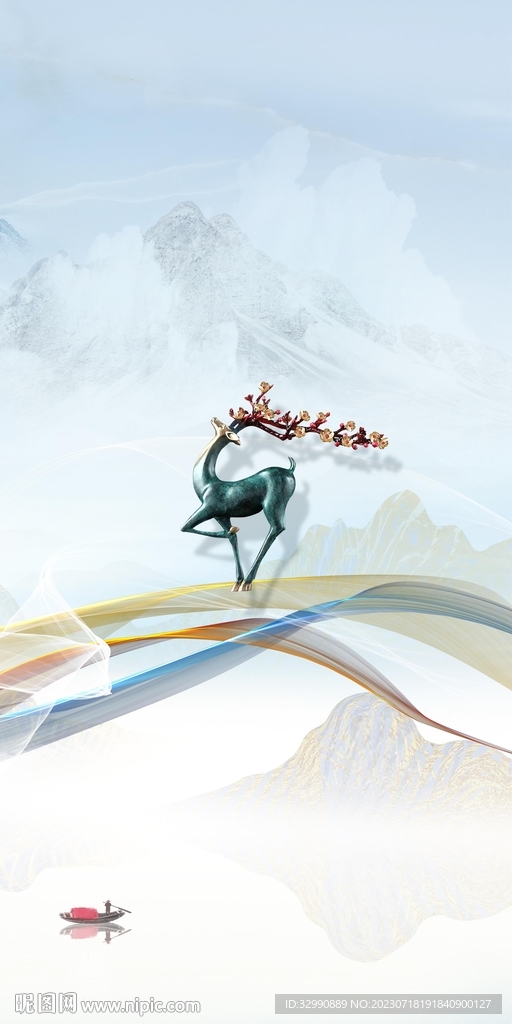 大气 爆款新玄关画 tiF分层