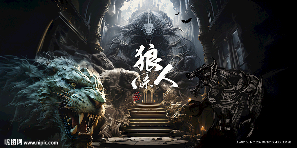 狼人杀壁画设计