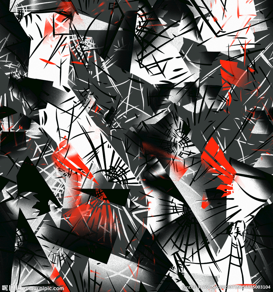 男装 数码印花 几何