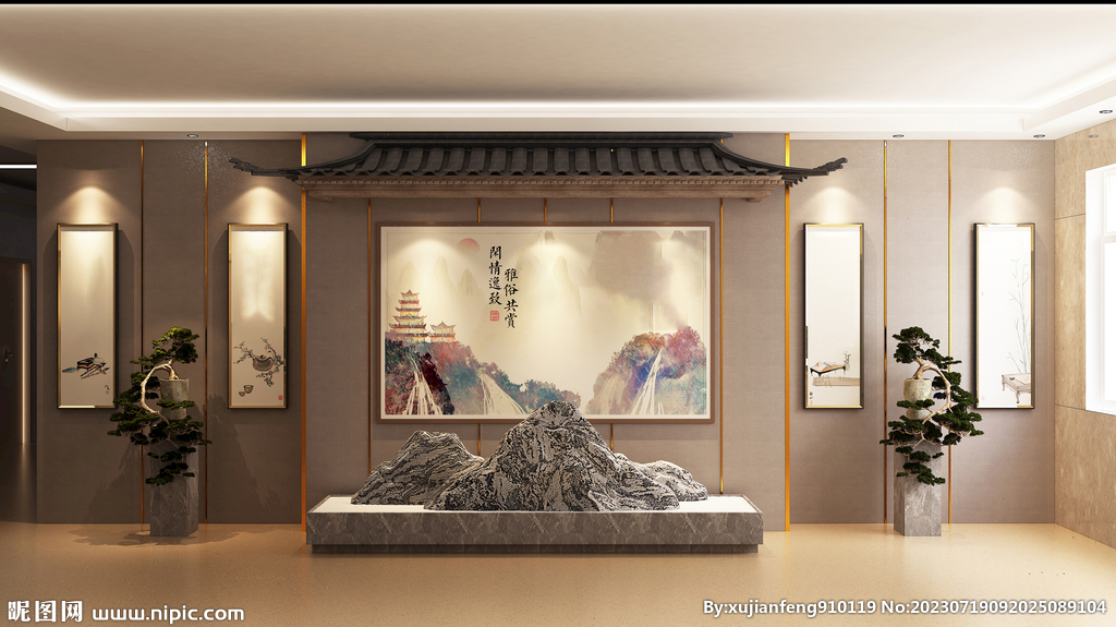 中式美陈形象墙