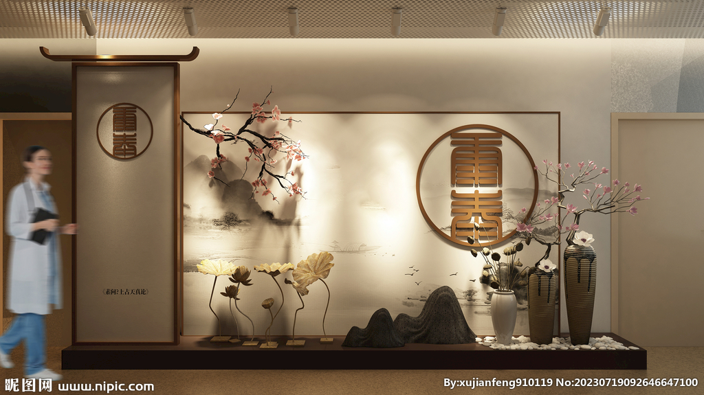 中式美陈形象墙