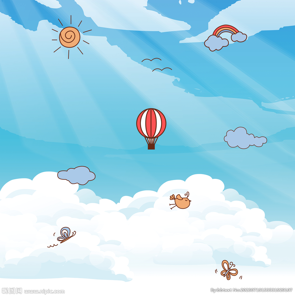 蓝天热气球