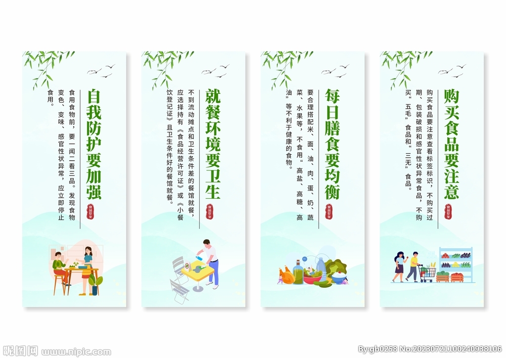 食品安全挂画展板