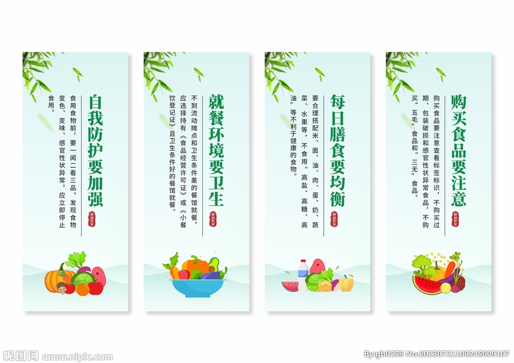 食品安全挂画展板