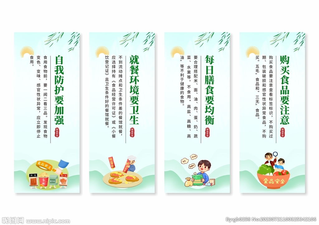 食品安全挂画展板