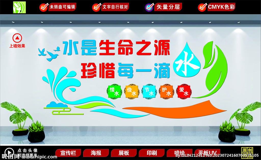 珍惜水资源文化墙