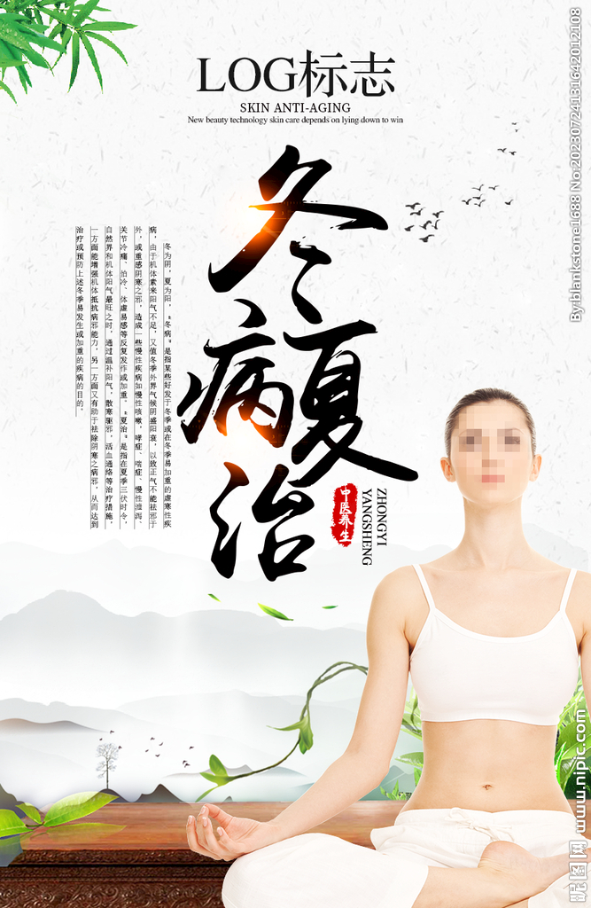 冬病夏治 养生海报 