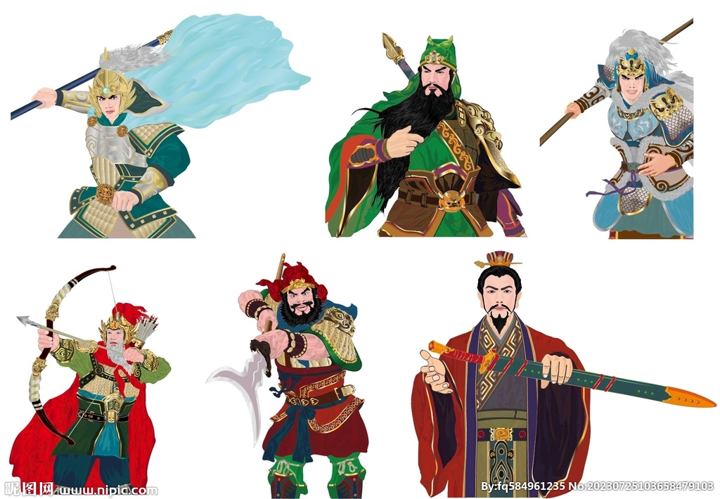 三国名将矢量图