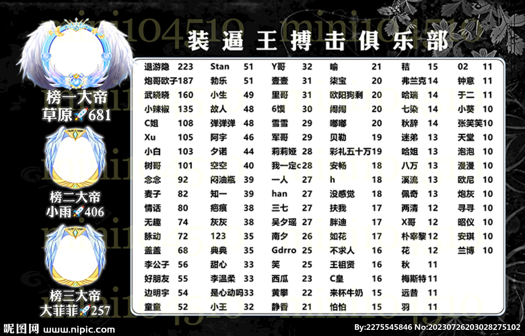 黑色系冠名榜单海报设计