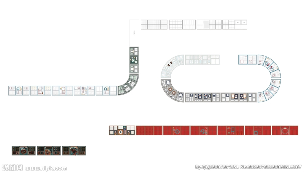珠宝店陈列道具平面图