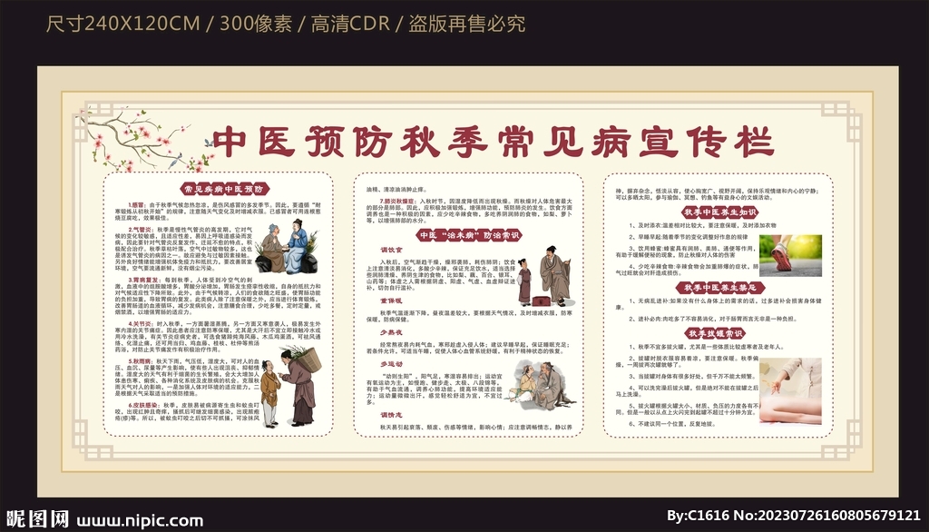 中医预防秋季常见病宣传栏