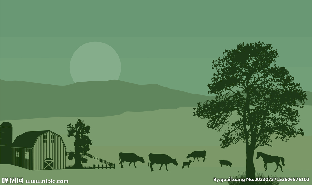 农场插画背景