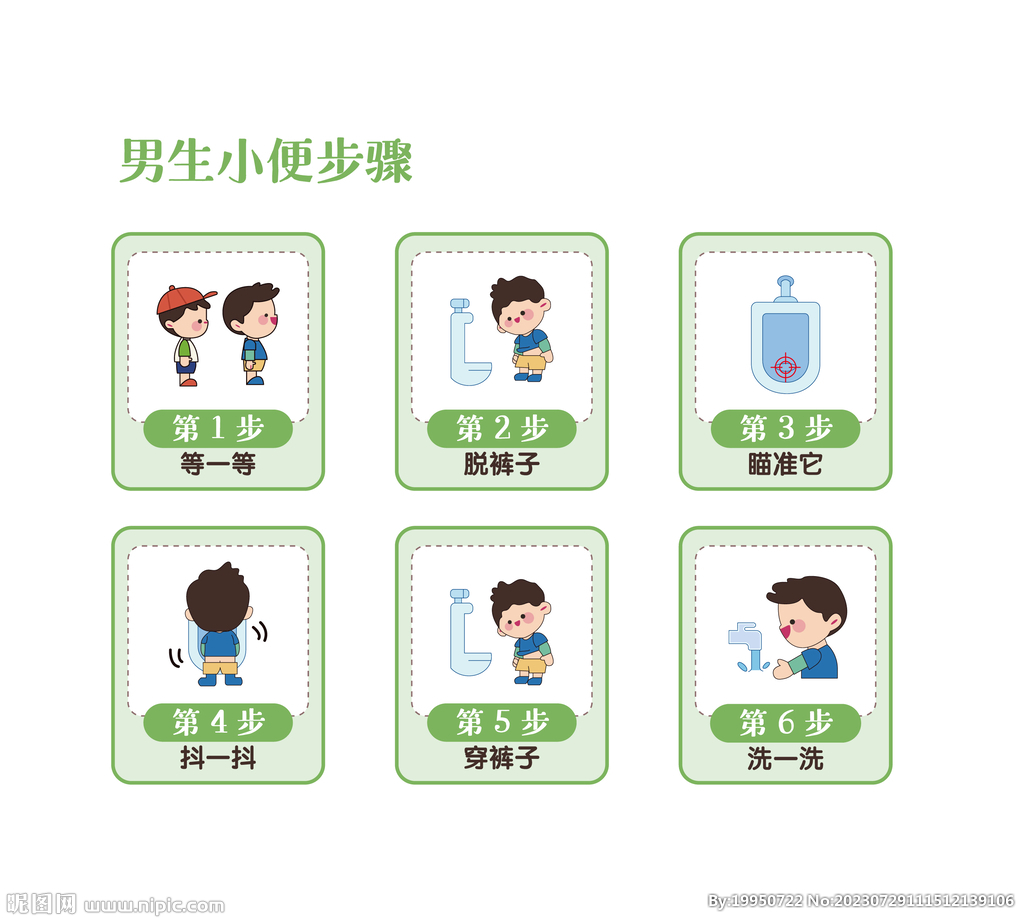 男生小便步骤
