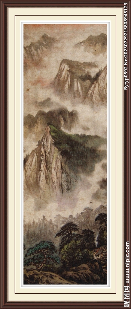 古画玄关山水画
